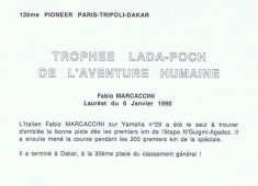 PREMIO LADA - PARIGI DAKAR 1990
